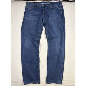 Peter Millar Mens 38x32 Blue Crown Crafted Tailored Stretch Denim Jeans Luxury